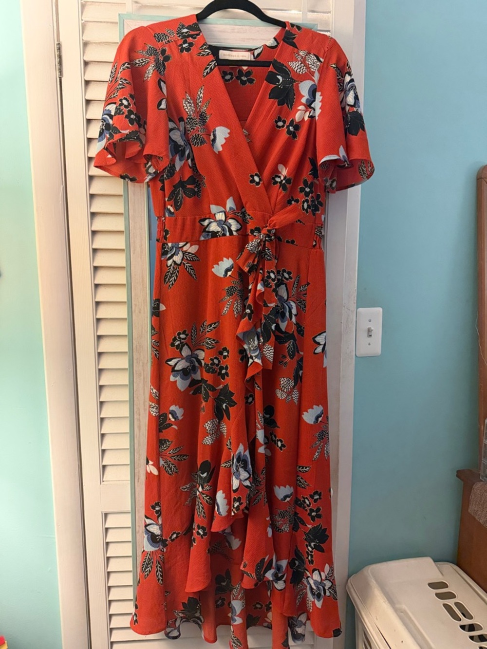 Monteau Flroal Maxi Dress - Red